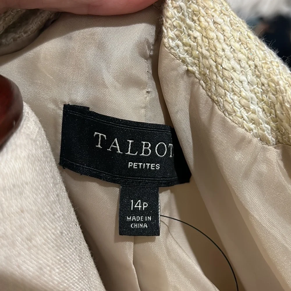 Talbots Petites Gold Tweed Jacket – Size 14P – NWT - Picture 9 of 9